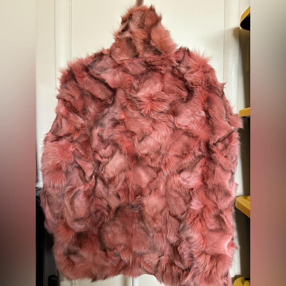 NWT Genuine Pink Fox Fur Coat  Only One Available - Picture 16 of 16